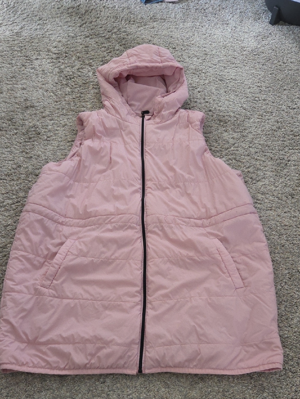 Torrid Active Hooded Quilted Light Pink Puffer Vest